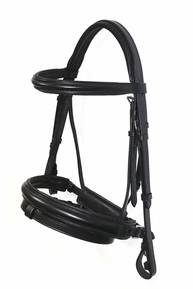 Ascot By Dever Comfort Padded Show Bridle In Black - Foto 3